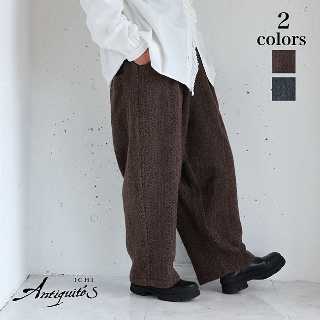 iCHi Antiquites(イチアンティークス) Wool Herringbone pants ウール