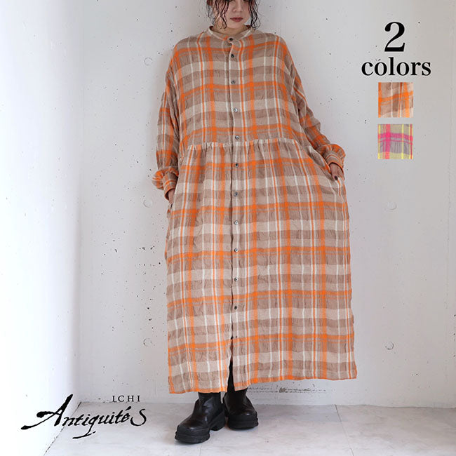 iCHi Antiquites(イチアンティークス) タータンチェックワンピース