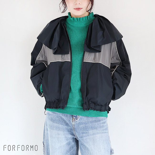 FORFORMO フォルフォルモ Frill Blouse ブルー38 FORFORMO フォルフォルモ Frill Blouse ブルー38