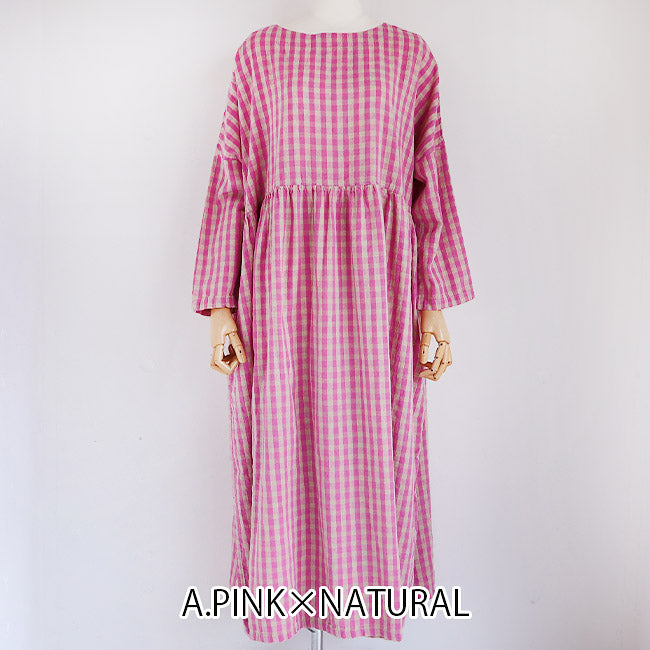 iCHi Antiquites(イチアンティークス) L/C GINGHAM DRESS ギンガム