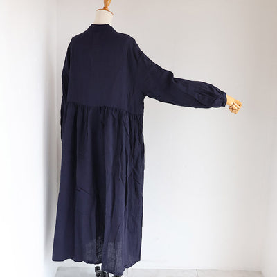 iCHi Antiquites(イチアンティークス) フレンチリネンくるみボタンワンピース　1000927