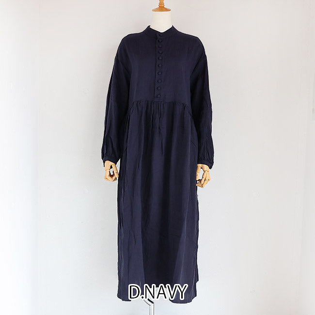 Chiko様⭐️新品⭐️イチアンティークス 高級リネン コルトレイクリネンワンピース ICHI Antiquites (イチアンティークス) リネンドットギャザー