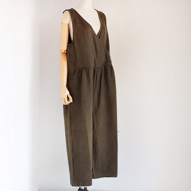 iCHi Antiquites(イチアンティークス) TWILL WEAVE LINEN JUMPSUIT 1001123