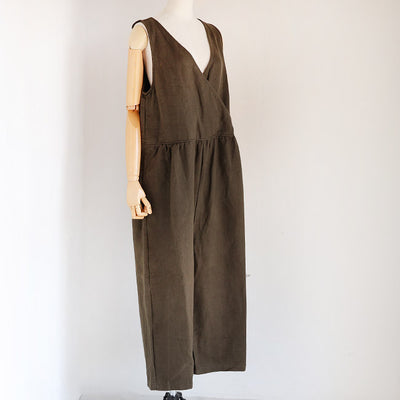 iCHi Antiquites(イチアンティークス) TWILL WEAVE LINEN JUMPSUIT 1001123