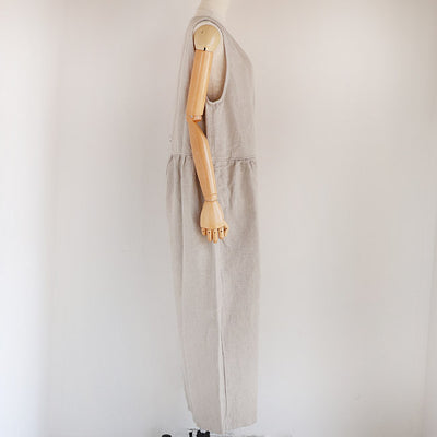 iCHi Antiquites(イチアンティークス) TWILL WEAVE LINEN JUMPSUIT 1001123