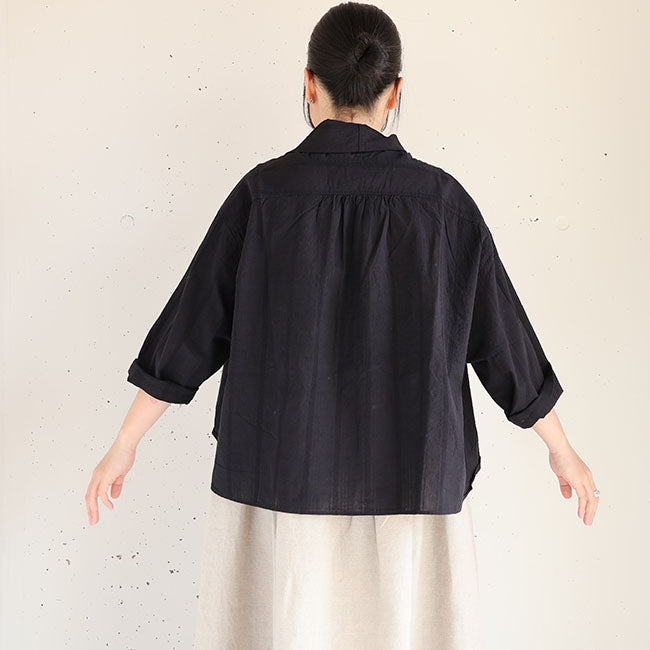 iCHi Antiquites(イチアンティークス) ドビーストライプカーディガン　1001127