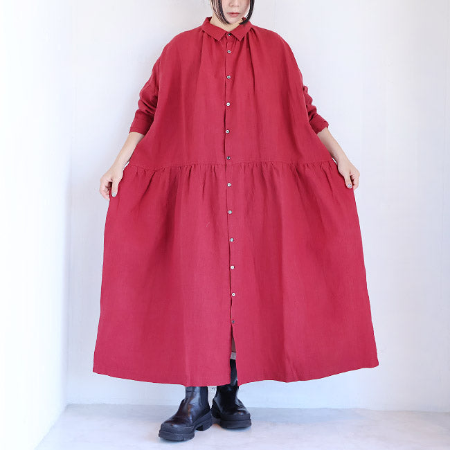 iCHi Antiquites(イチアンティークス) リネンドレスワンピース 1100302