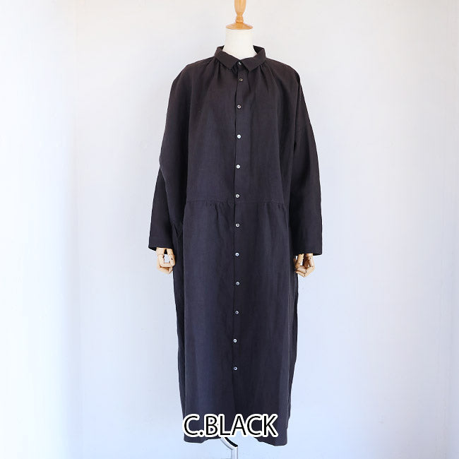 iCHi Antiquites(イチアンティークス) リネンドレスワンピース　1100302