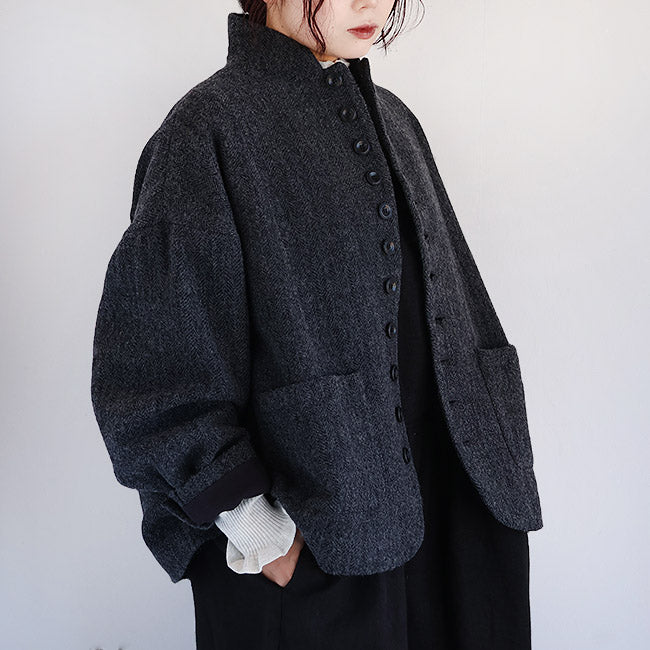 iCHi Antiquites(イチアンティークス) Wool Herringbone Jacket ウールヘリンボーンジャケット　1100319