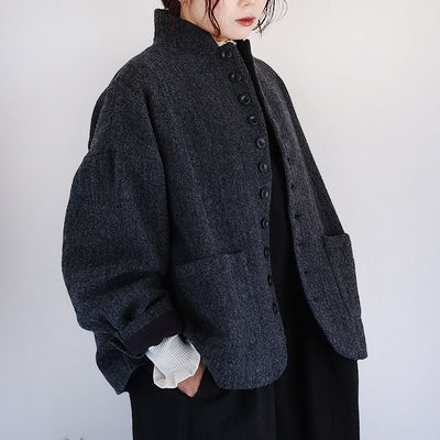 iCHi Antiquites(イチアンティークス) Wool Herringbone Jacket ウールヘリンボーンジャケット　1100319