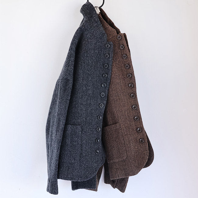 iCHi Antiquites(イチアンティークス) Wool Herringbone Jacket ウールヘリンボーンジャケット　1100319