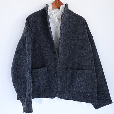iCHi Antiquites(イチアンティークス) Wool Herringbone Jacket