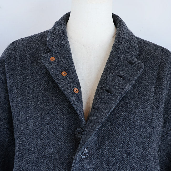 ichi Antiquites❣️ウールワッシャーヘリンボンジャケット ICHI Antiquites イチアンティークス ウールヘリンボーン