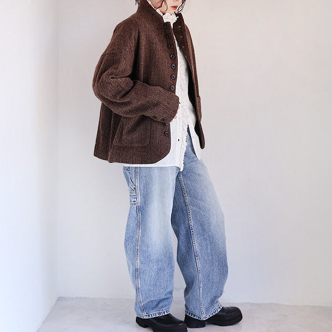 iCHi Antiquites(イチアンティークス) Wool Herringbone Jacket ウールヘリンボーンジャケット　1100319