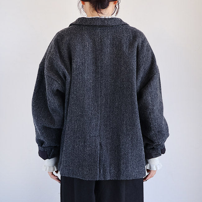 イチアンティークス　ワッシャーヘリンボーンジャケット　ウール イチアンティークス ワッシャーヘリンボーンジャケット ウール