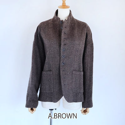 iCHi Antiquites(イチアンティークス) Wool Herringbone Jacket ウールヘリンボーンジャケット　1100319