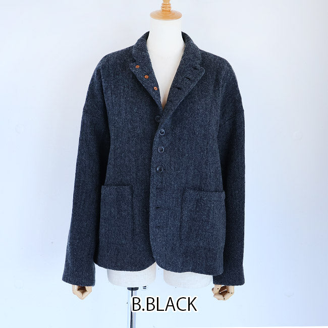 iCHi Antiquites(イチアンティークス) Wool Herringbone Jacket