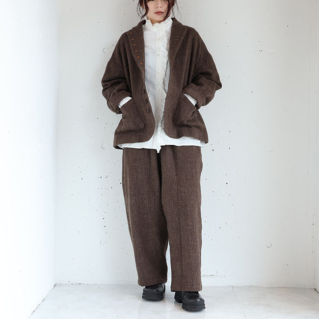 iCHi Antiquites(イチアンティークス) Wool Herringbone pants ウールヘリンボーンパンツ　1100320