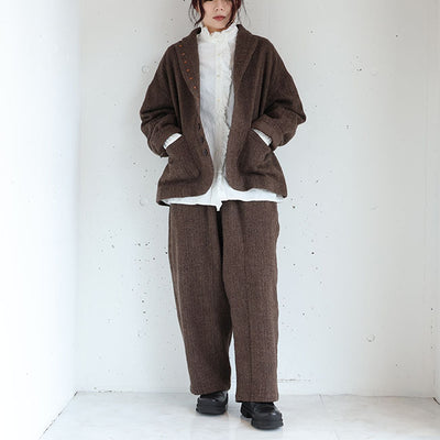 iCHi Antiquites(イチアンティークス) Wool Herringbone pants ウールヘリンボーンパンツ　1100320