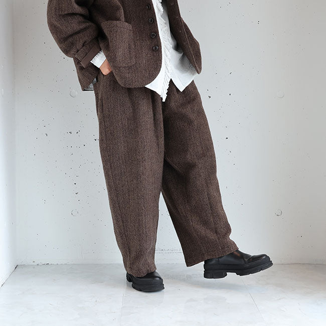 iCHi Antiquites(イチアンティークス) Wool Herringbone pants ウールヘリンボーンパンツ　1100320