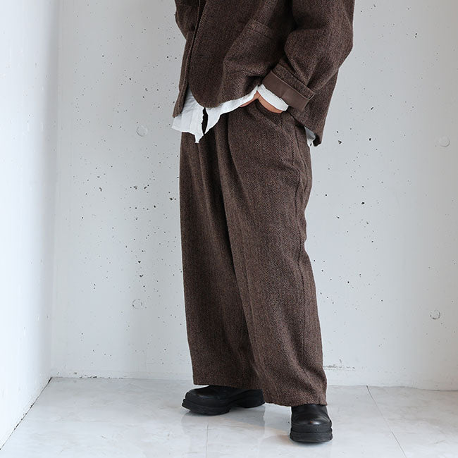 iCHi Antiquites(イチアンティークス) Wool Herringbone pants ウールヘリンボーンパンツ　1100320