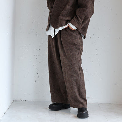 iCHi Antiquites(イチアンティークス) Wool Herringbone pants ウールヘリンボーンパンツ　1100320
