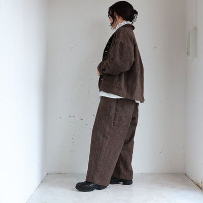 iCHi Antiquites(イチアンティークス) Wool Herringbone pants ウールヘリンボーンパンツ　1100320