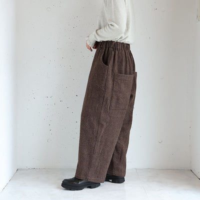 iCHi Antiquites(イチアンティークス) Wool Herringbone pants ウールヘリンボーンパンツ　1100320