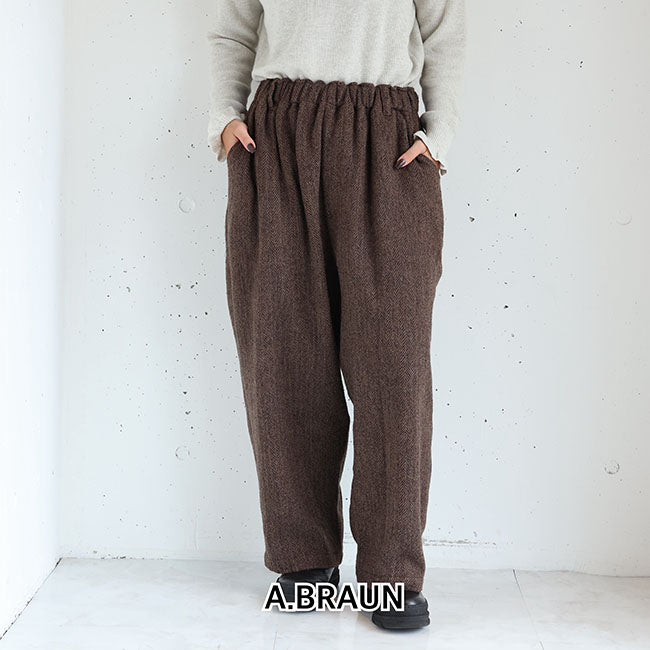 iCHi Antiquites(イチアンティークス) Wool Herringbone pants ウールヘリンボーンパンツ　1100320