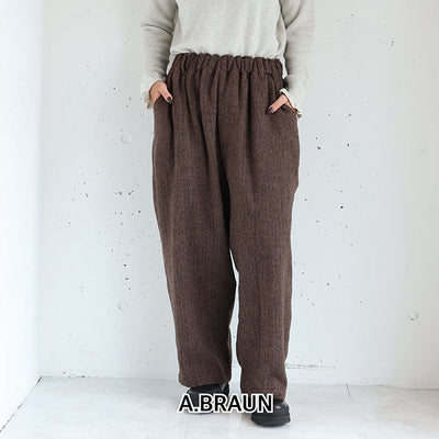 iCHi Antiquites(イチアンティークス) Wool Herringbone pants ウールヘリンボーンパンツ　1100320