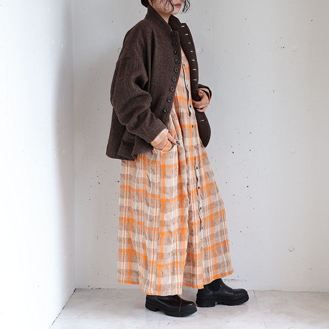 iCHi Antiquites(イチアンティークス) タータンチェックワンピース　1100323