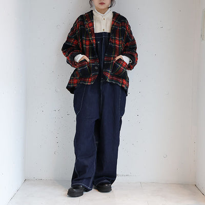 iCHi Antiquites(イチアンティークス) TARTAN CHECK JACKET タータンチェックジャケット　1100324