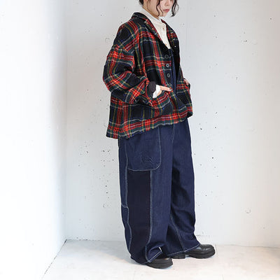 iCHi Antiquites(イチアンティークス) TARTAN CHECK JACKET タータンチェックジャケット　1100324