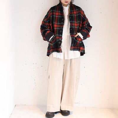 iCHi Antiquites(イチアンティークス) TARTAN CHECK JACKET タータンチェックジャケット　1100324