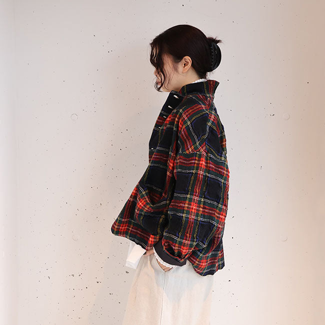 iCHi Antiquites(イチアンティークス) TARTAN CHECK JACKET タータンチェックジャケット　1100324