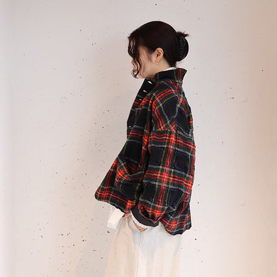 iCHi Antiquites(イチアンティークス) TARTAN CHECK JACKET タータンチェックジャケット　1100324