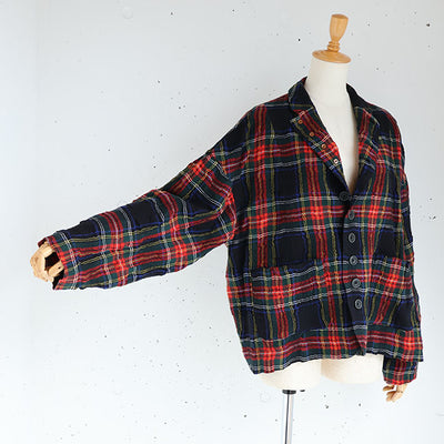 iCHi Antiquites(イチアンティークス) TARTAN CHECK JACKET タータンチェックジャケット　1100324