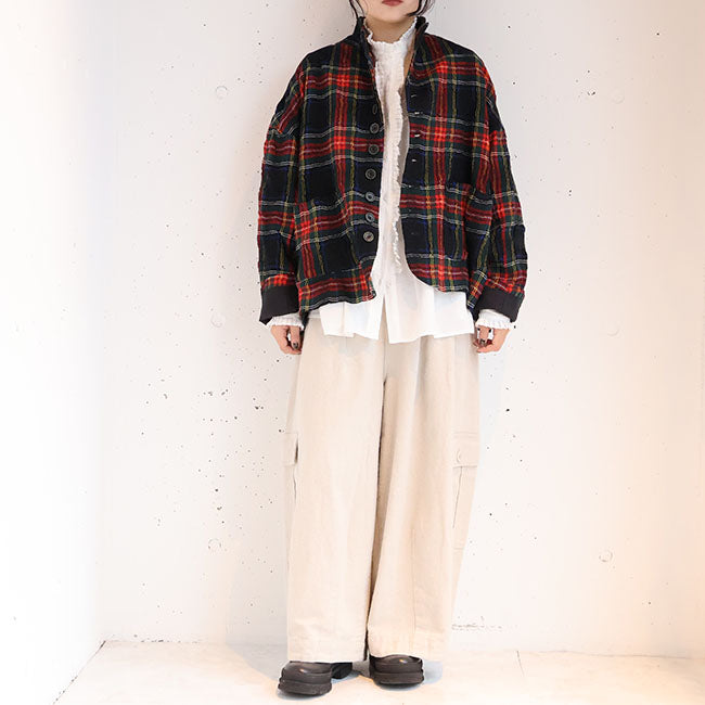 iCHi Antiquites(イチアンティークス) TARTAN CHECK JACKET タータンチェックジャケット　1100324