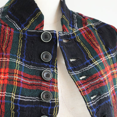iCHi Antiquites(イチアンティークス) TARTAN CHECK JACKET タータンチェックジャケット　1100324