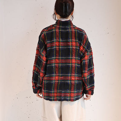 iCHi Antiquites(イチアンティークス) TARTAN CHECK JACKET タータンチェックジャケット　1100324