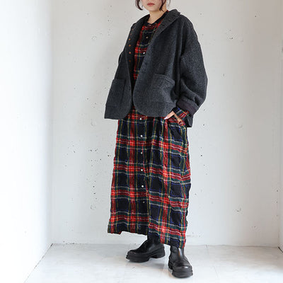 iCHi Antiquites(イチアンティークス) TARTAN CHECK DRESS タータンチェックワンピース　1100326