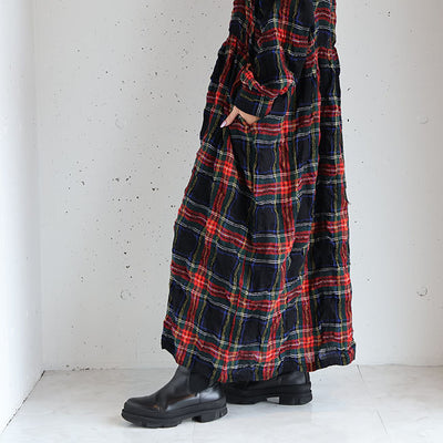 iCHi Antiquites(イチアンティークス) TARTAN CHECK DRESS タータンチェックワンピース　1100326