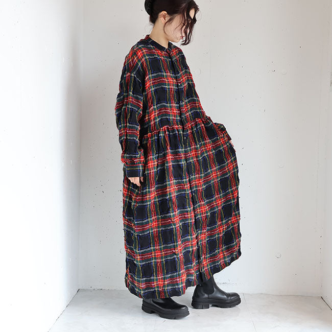 iCHi Antiquites(イチアンティークス) TARTAN CHECK DRESS タータンチェックワンピース　1100326
