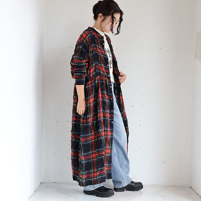 iCHi Antiquites(イチアンティークス) TARTAN CHECK DRESS タータンチェックワンピース　1100326