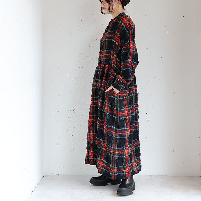 iCHi Antiquites(イチアンティークス) TARTAN CHECK DRESS タータンチェックワンピース　1100326