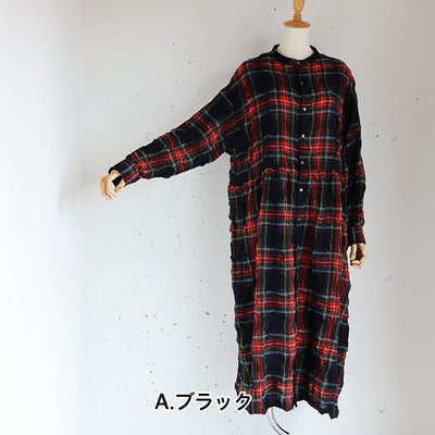 iCHi Antiquites(イチアンティークス) TARTAN CHECK DRESS タータンチェックワンピース　1100326