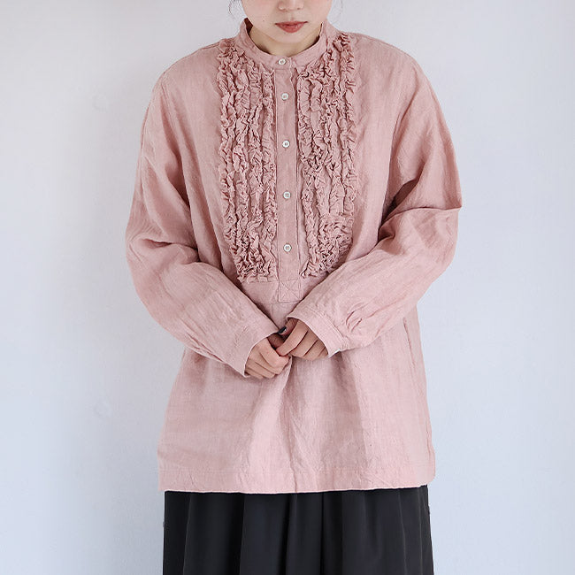 iCHi Antiquites(イチアンティークス) French Linen Frill Blouse