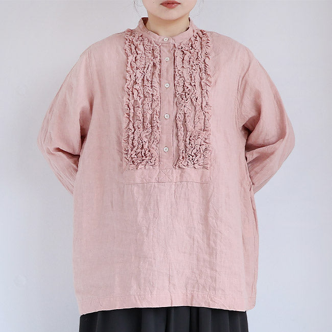 iCHi Antiquites(イチアンティークス) French Linen Frill Blouse