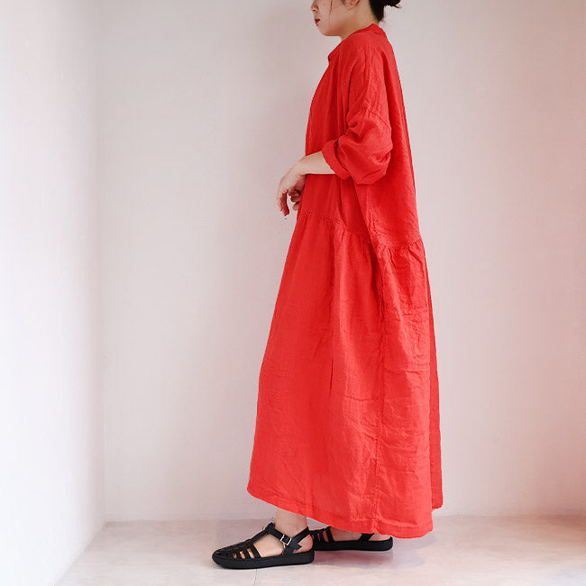 iCHi Antiquites(イチアンティークス) フレンチリネンドレスワンピース