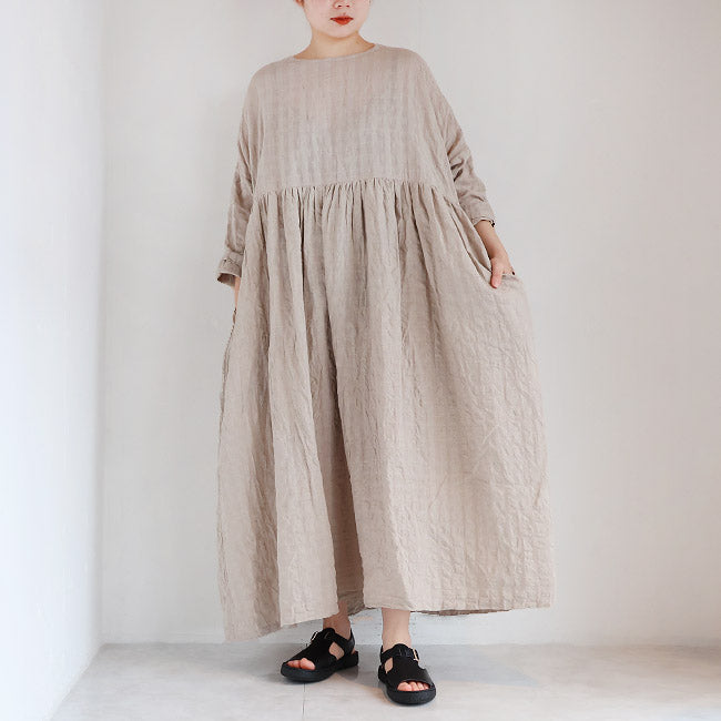 iCHi Antiquites(イチアンティークス) GINGHAM CHECK DRESS ギンガム